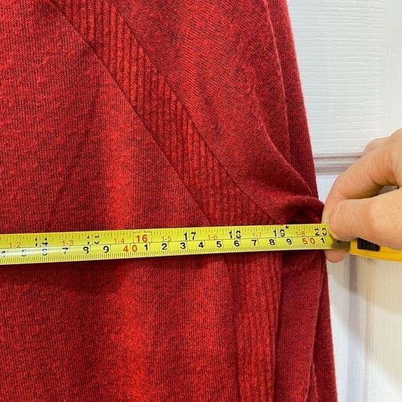 FYVE Long Sleeve Sweater Lightweight Heathered Red Women's Size L - Picture 6 of 8